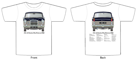 Vanden Plas Princess MkII 1961-64 T-shirt Front & Back